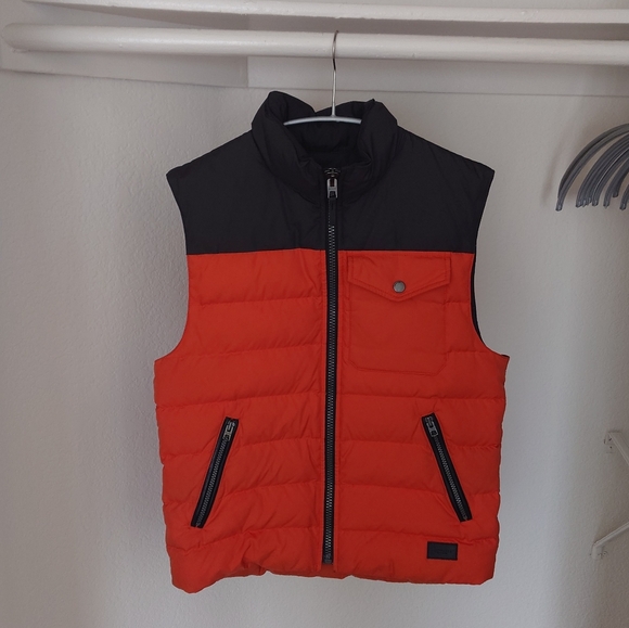 Coach Other - Coach Men's Down Jacket Vest in Black and Orange